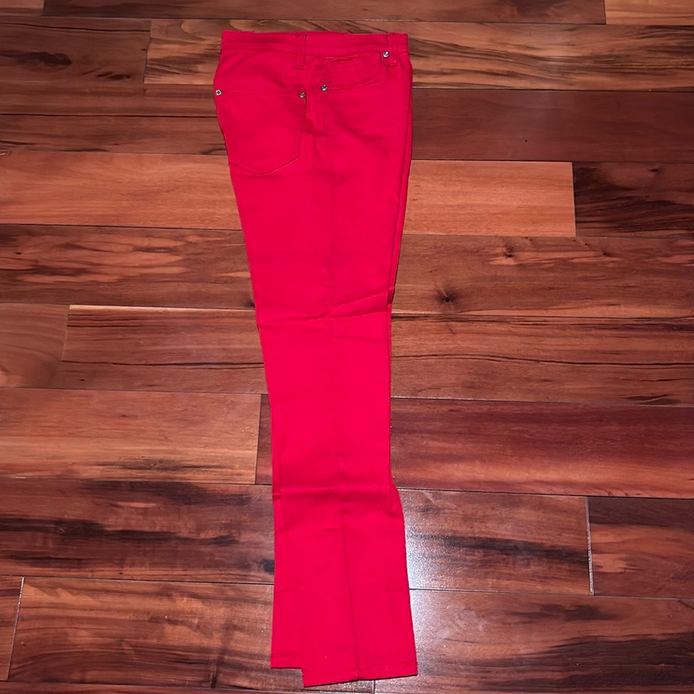 Red Skinny jeans size 4 … 70% cotton 28% polyester 2% elastan